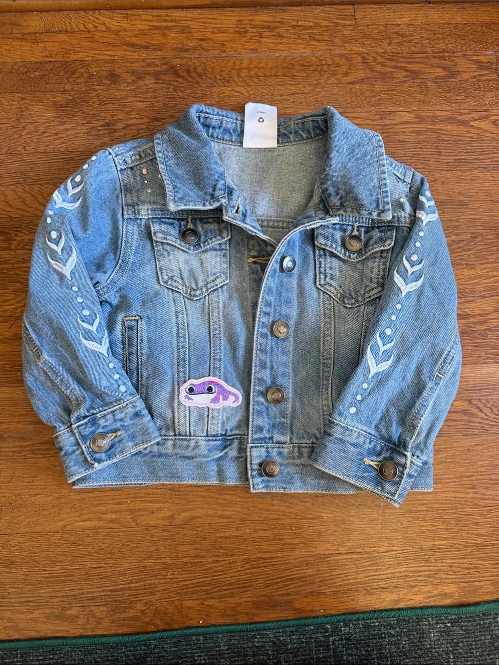 Disney  Denim Jacket with Anna & Elsa Back Graphic